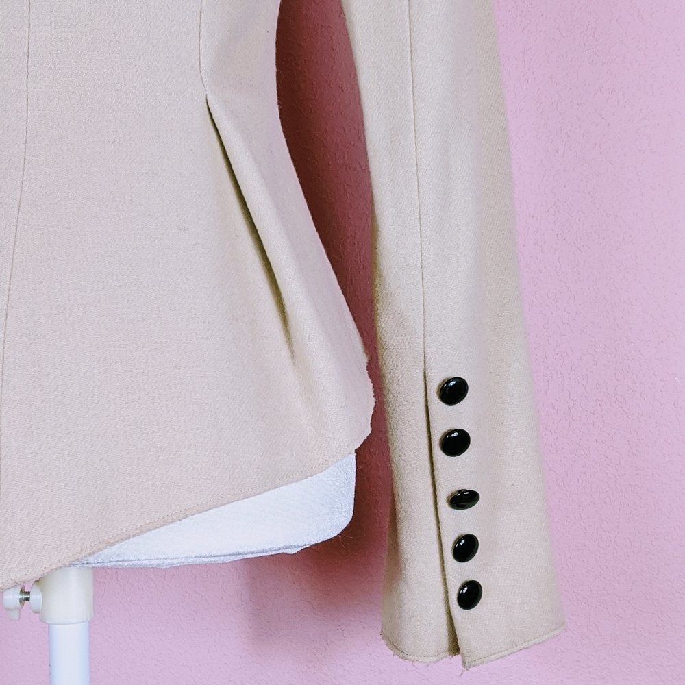 Robert Rodriguez Tan Wool Peplum Jacket Size 2 - image 7